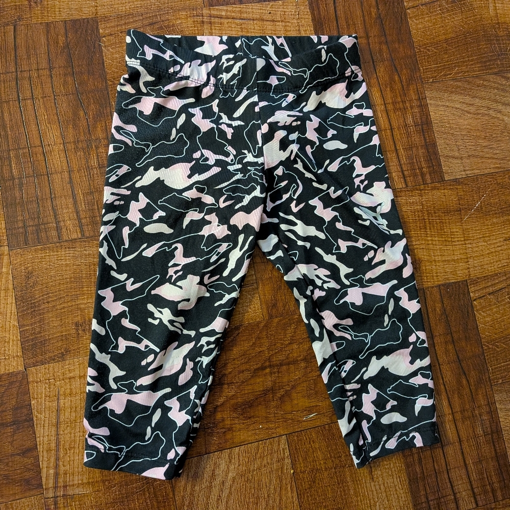 Puma Pink Black Camo Athletic Activewear Leggings Girl Girls 4T